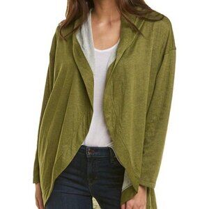 𝅺MAX Studio BNWOT Green Hoodie Cardigan Sweater New Open Front